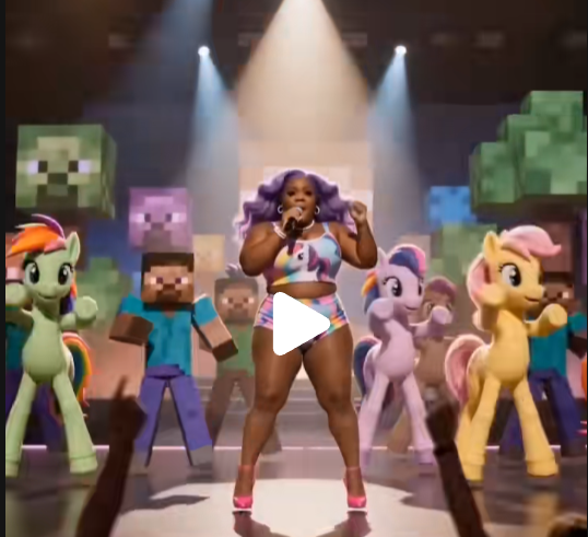 Singer performing on the colorful Positivity Tour stage